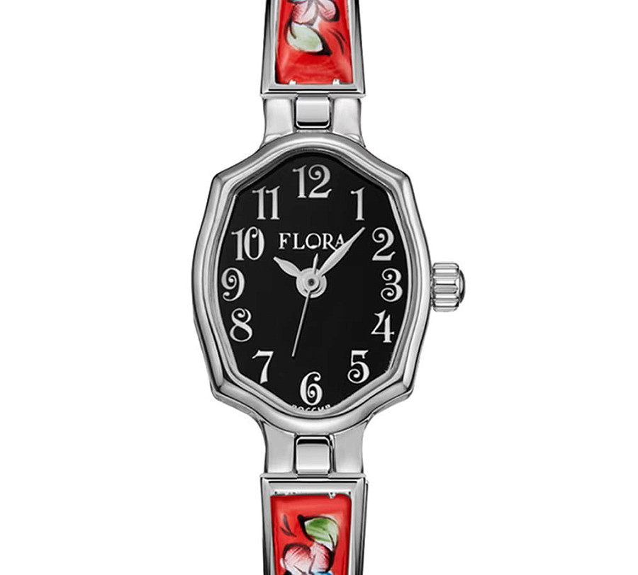 Часы УЧЗ Flora 1240F-3 — кварцевые, латунь