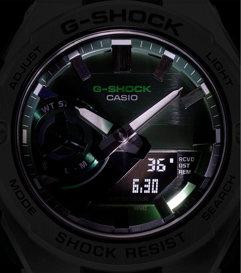 Часы Casio G-Shock GST-B500AD-3A — зеленый, сталь карбон