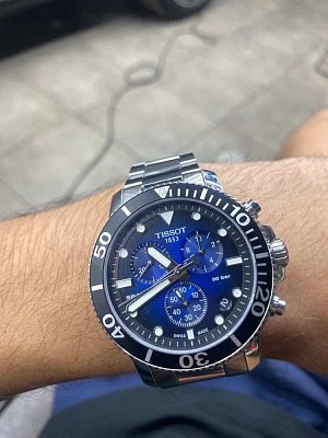 Фото покупателя: Швейцарские наручные часы Tissot Seastar 1000 Chronograph Special Edition T120.417.11.041.01 с хронографом