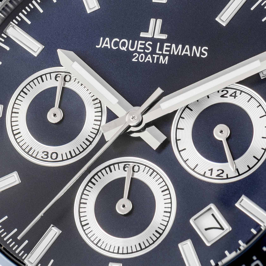 Часы Jacques Lemans Liverpool 1-1877C — кварцевые, металл сталь