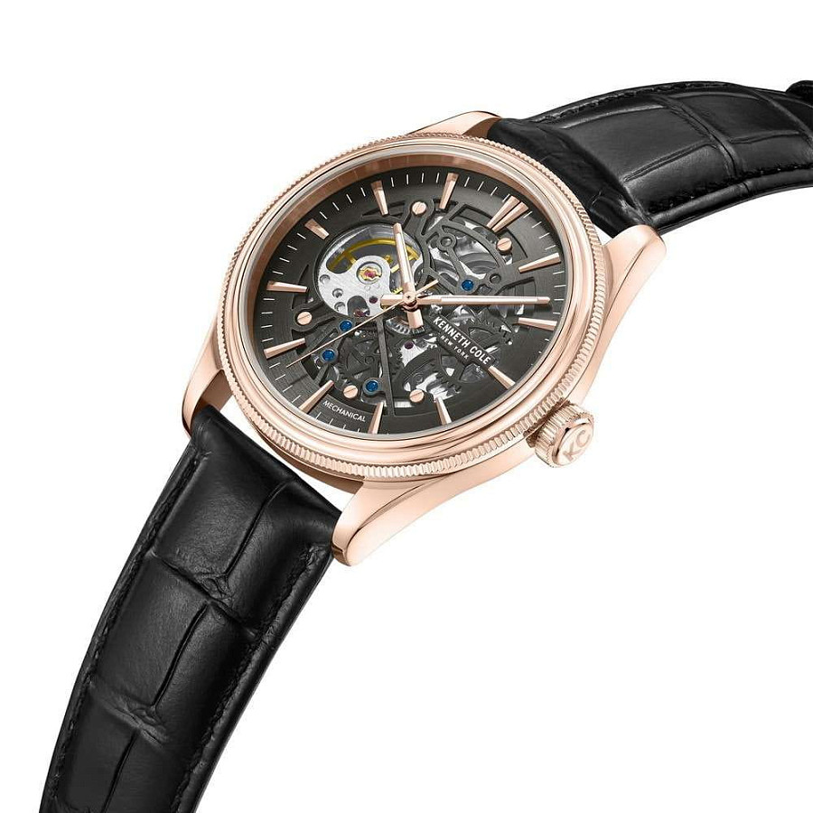 Часы Kenneth Cole Mechanical KCWGE0048904 — черный, металл сталь