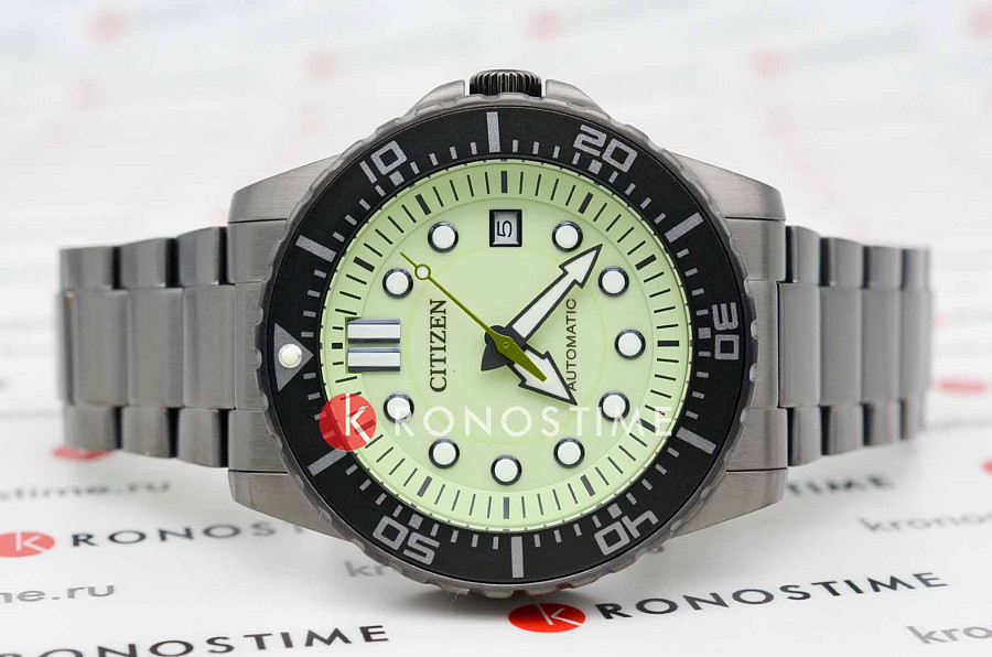 Часы Citizen Automatic NJ0177-84X — механические, сталь металл
