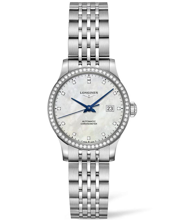 Часы Longines Record Collection L2.321.0.87.6 — женские, перламутровый