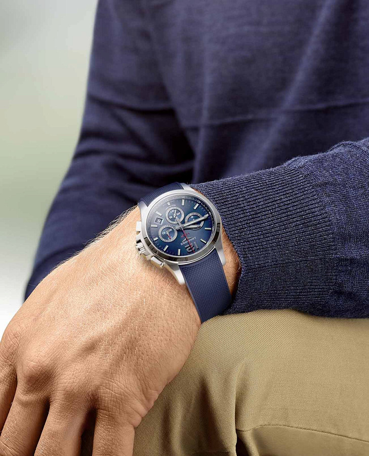 Часы Longines Conquest V.H.P. L3.717.4.96.9 — каучук, мужские