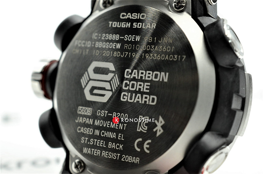 Часы Casio G-Shock GST-B200D-1A — нержавеющая сталь, серый