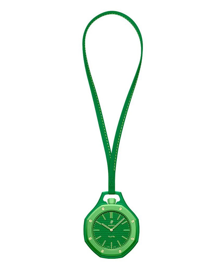 Часы Audemars Piguet x Swatch Royal Pop Green Eight SSX03G100N — женские, зеленый