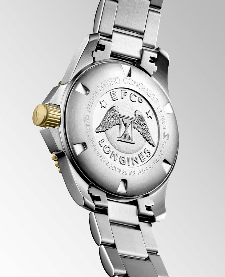 Часы Longines HydroConquest L3.782.3.96.7 — нержавеющая сталь с pvd-покрытием, мужские