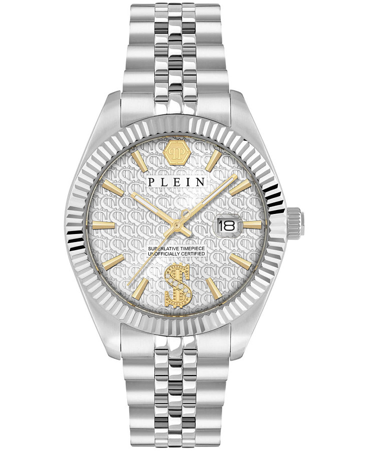 Часы Philipp Plein Date Superlative PWMFA0725 — мужские, серебристый