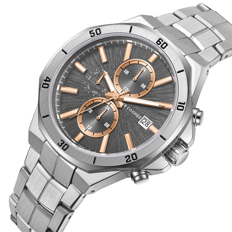 Часы Lee Cooper LC08087.360 — кварцевые, металл суперметалл