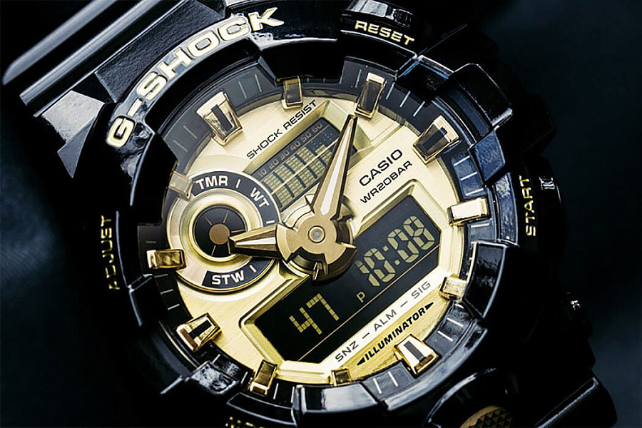 Часы Casio G-Shock GA-710GB-1A — мужские, черный