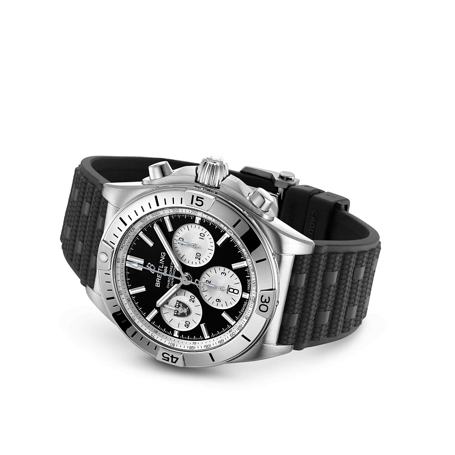 Часы Breitling Chronomat B01 42 NFL Las Vegas Raiders Edition AB01342B1B1S1 — каучук, мужские
