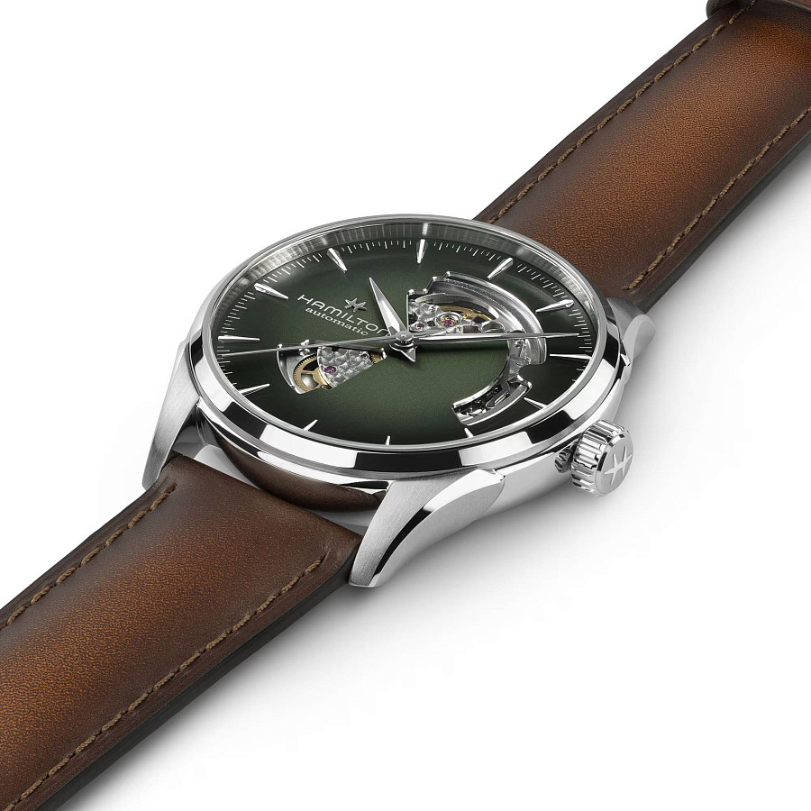 Часы Hamilton Jazzmaster Open Heart Auto H32705560 — зеленый, сталь