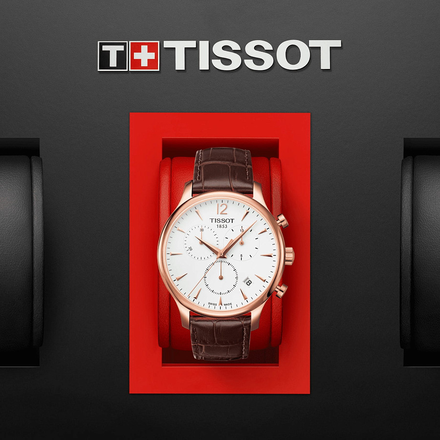 Часы Tissot Tradition Chronograph T063.617.36.037.00 — кожаный, мужские