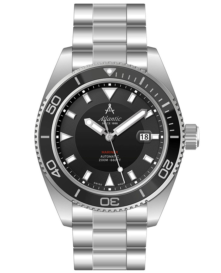 Часы Atlantic Mariner Automatic 80777.41.61 — мужские, черный