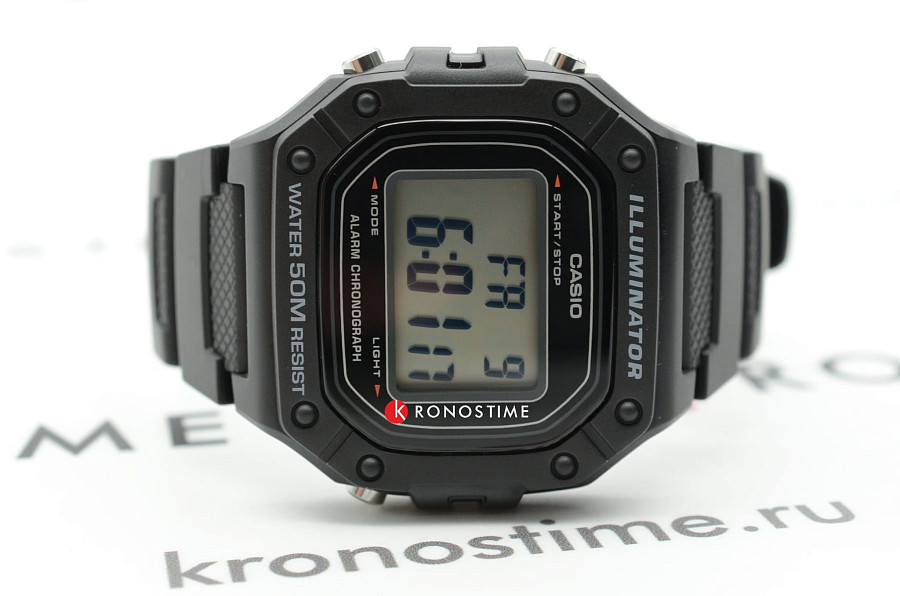 Часы Casio Collection W-218H-1AVDF (W-218H-1A) — мужские, пластик