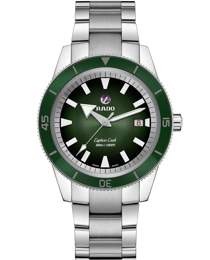 Часы Rado Captain Cook Automatic R32105319 — мужские, зеленый