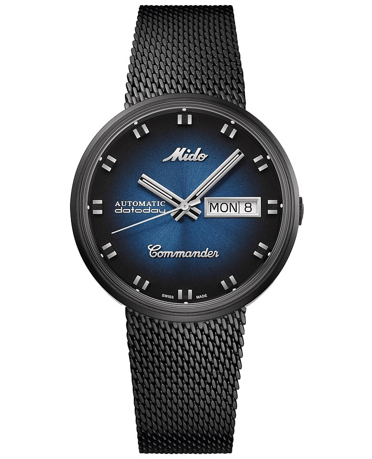 Часы Mido Commander Shade M8429.3.25.11 — мужские, синий
