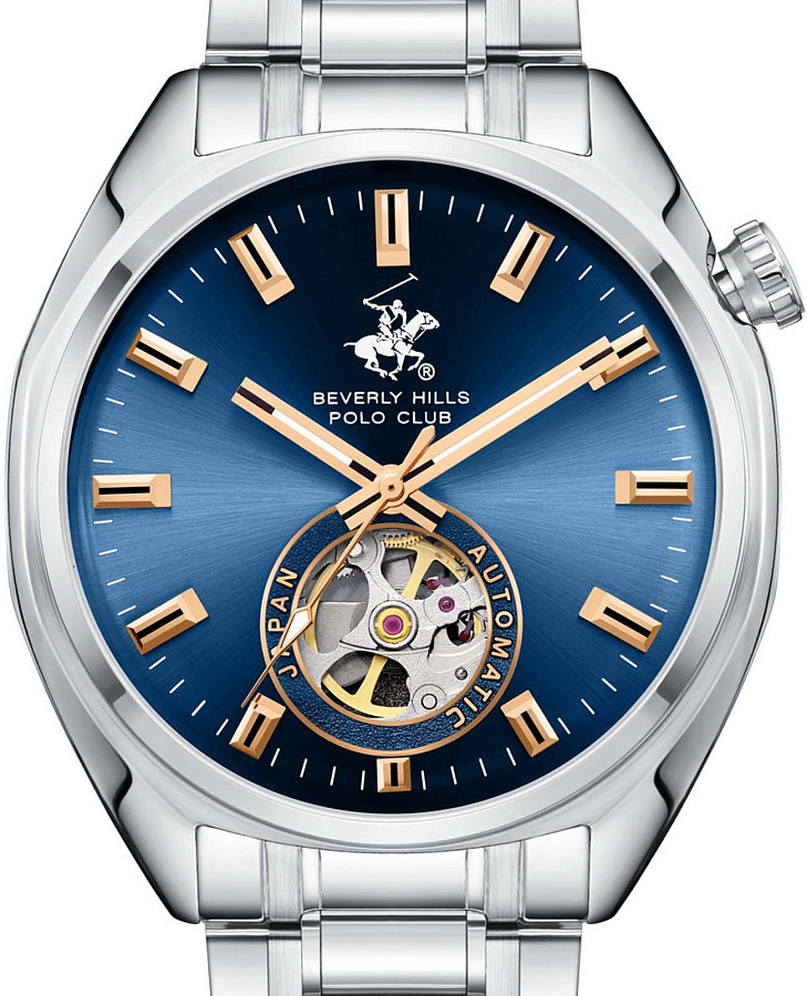 Часы Beverly Hills Polo Club BP3834X.590 — механические, сталь металл