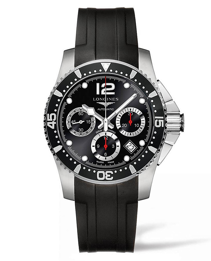 Часы Longines HydroConquest L3.744.4.56.2 — мужские, черный