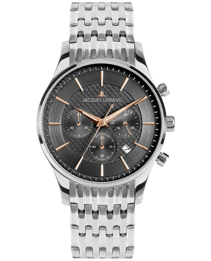 Часы Jacques Lemans Classic 1-2228i — мужские, серый