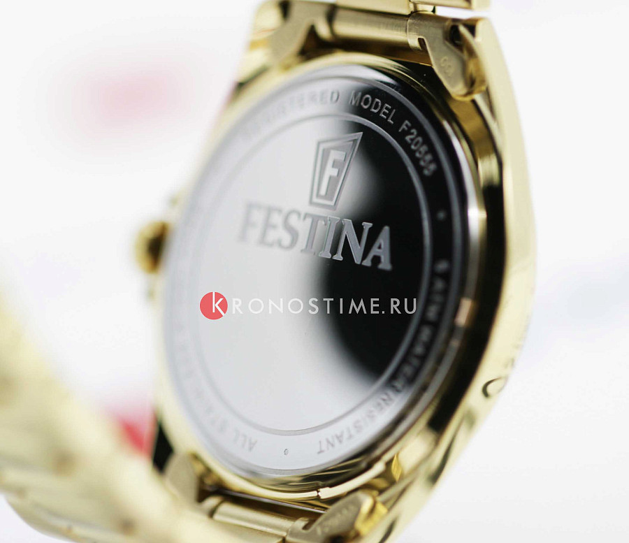 Часы Festina Classics F20555/3 — мужские, нержавеющая сталь с pvd-покрытием