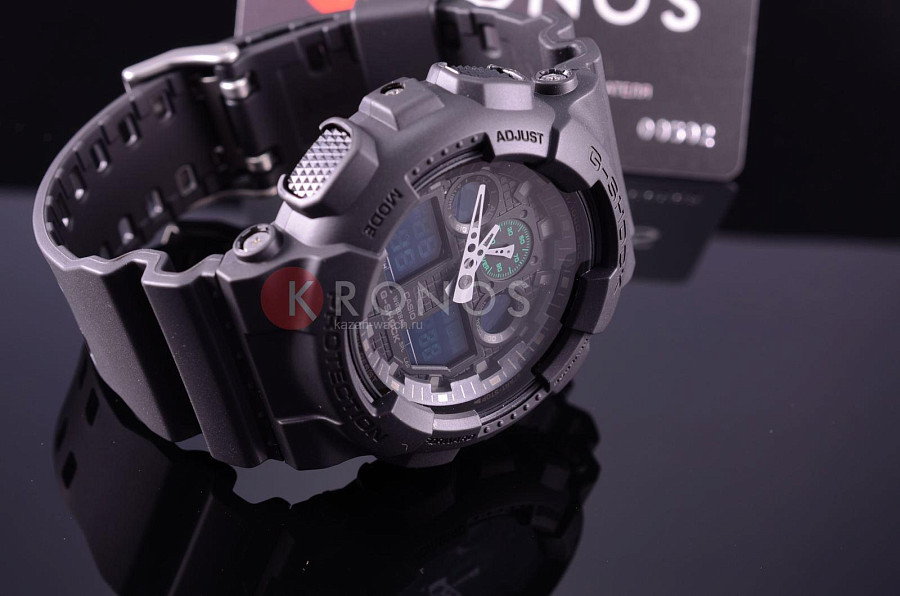 Часы Casio G-Shock GA-100MB-1A — электронные, пластик