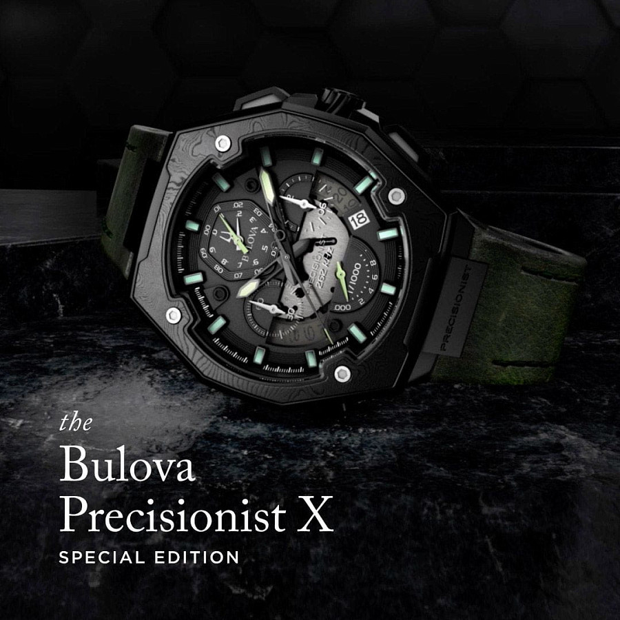 Часы Bulova Precisionist 98B355 — кожаный, мужские