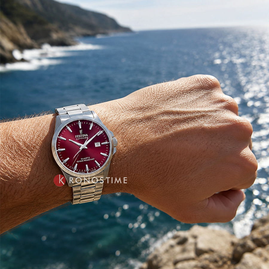 Часы Festina Swiss Made F20024/7 — кварцевые, сталь металл