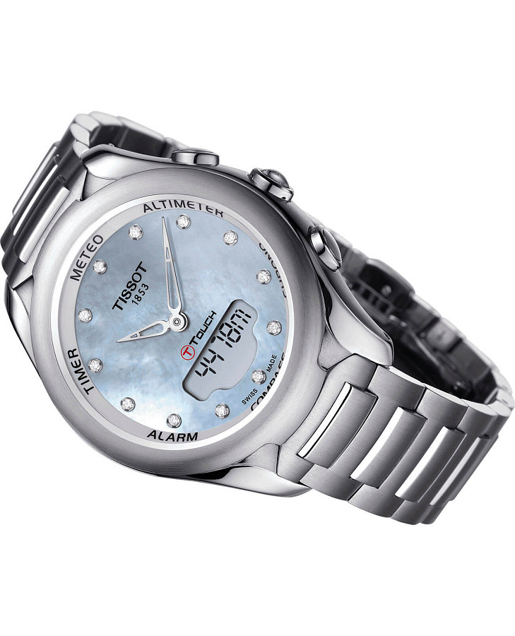 Часы Tissot T-Touch Lady Solar T075.220.11.106.00 — кварцевые, металл сталь