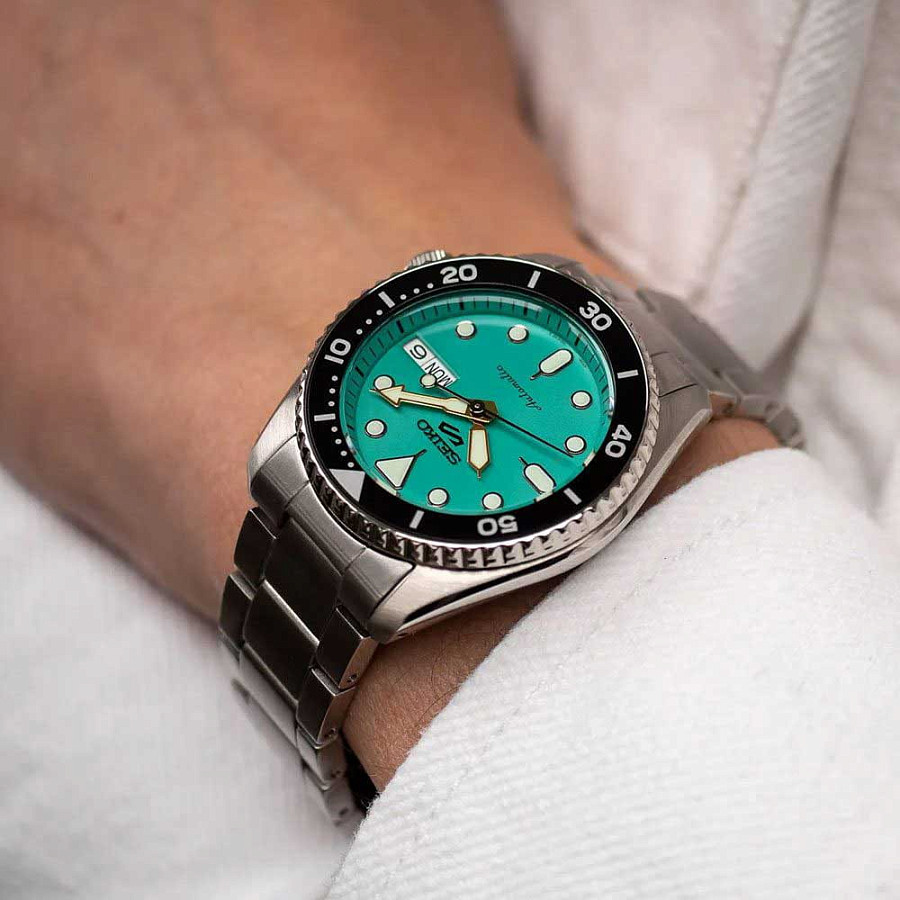 Часы Seiko 5 Sports SRPK33K1 — голубой, сталь металл