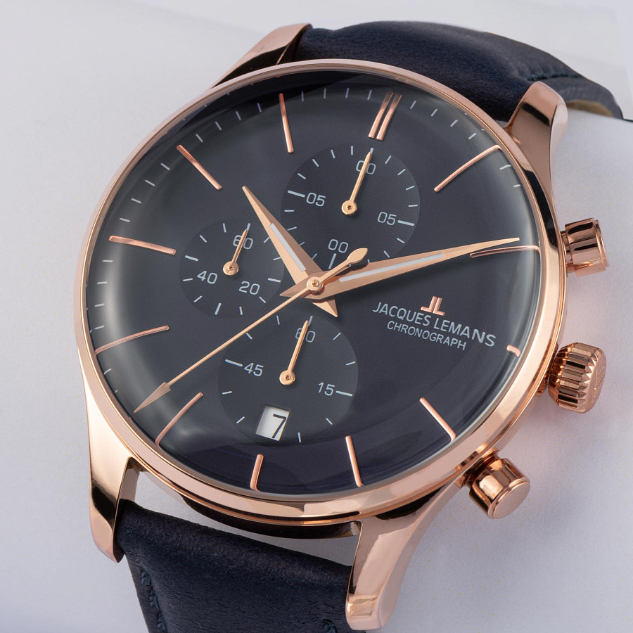 Часы Jacques Lemans London 1-2163F — кожаный, мужские