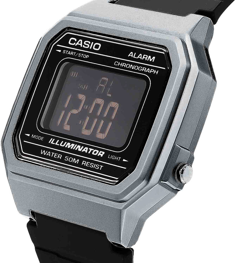 Часы Casio Standard Digital W-217HM-7BVEF (W-217HM-7B) — черный, пластик