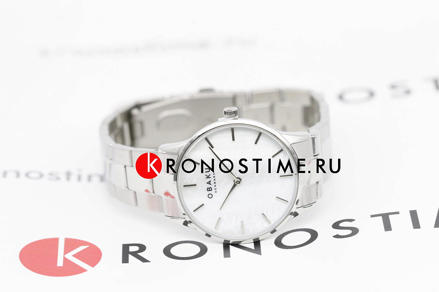 Часы Obaku Links V247LXCWSC — перламутровый, сталь металл