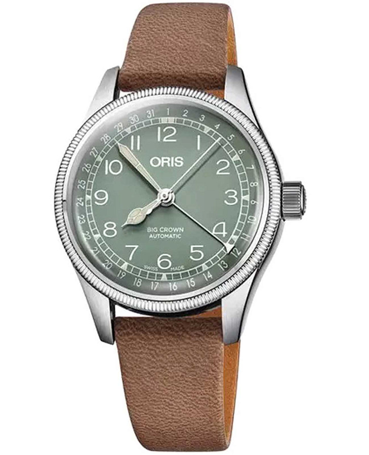 Часы Oris Big Crown Pointer Date 01 754 7749 4067-07 5 17 68 — женские, зеленый