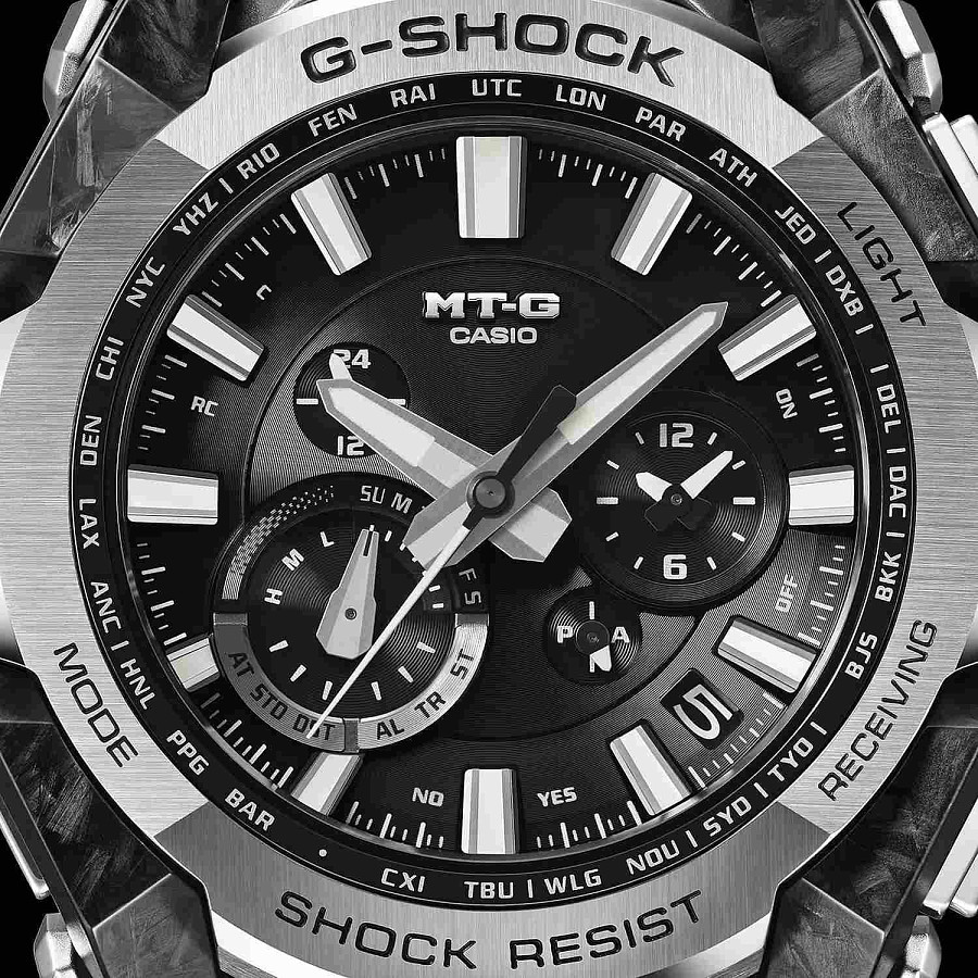 Часы Casio G-Shock MTG-B4000D-1A — мужские, сталь + карбон