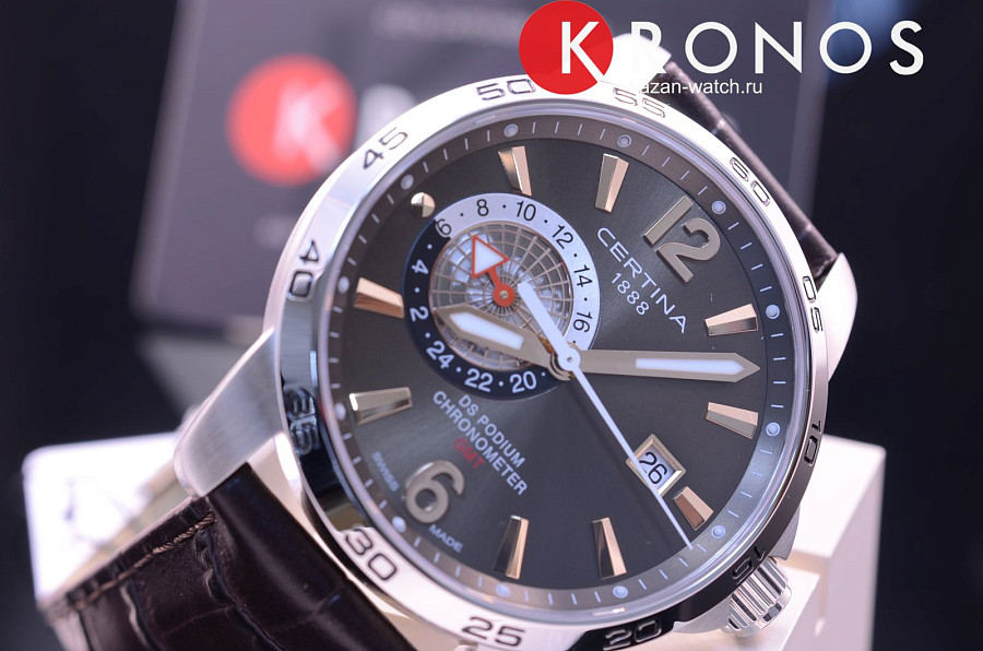 Часы Certina DS Podium GMT C034.455.16.087.01 — сталь металл, Швейцария