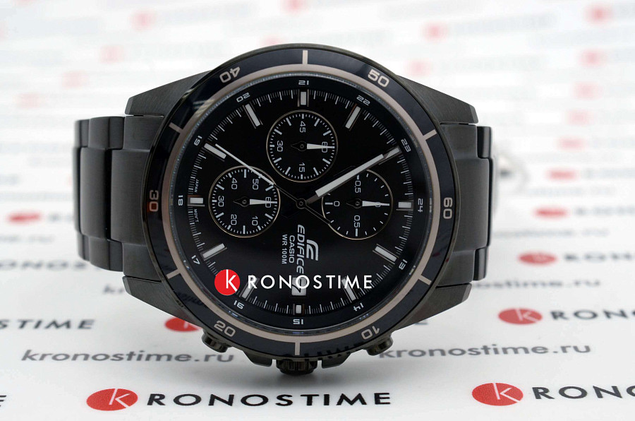 Часы Casio Edifice EFR-526BK-1A1 — сталь c pvd покрытием, мужские