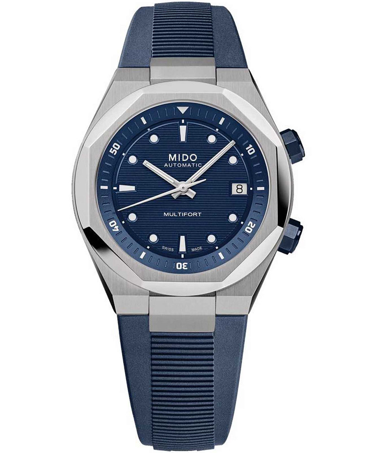 Часы Mido Multifort 8 Two Crowns M047.507.17.041.00 — мужские, синий
