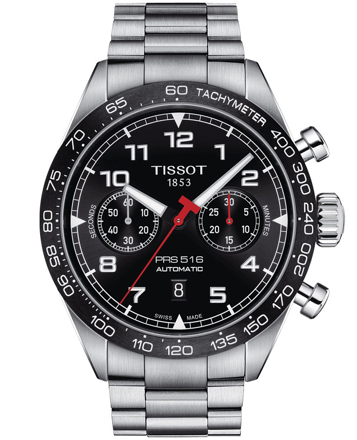 Часы Tissot PRS 516 Automatic Chronograph T131.627.11.052.00 — мужские, черный