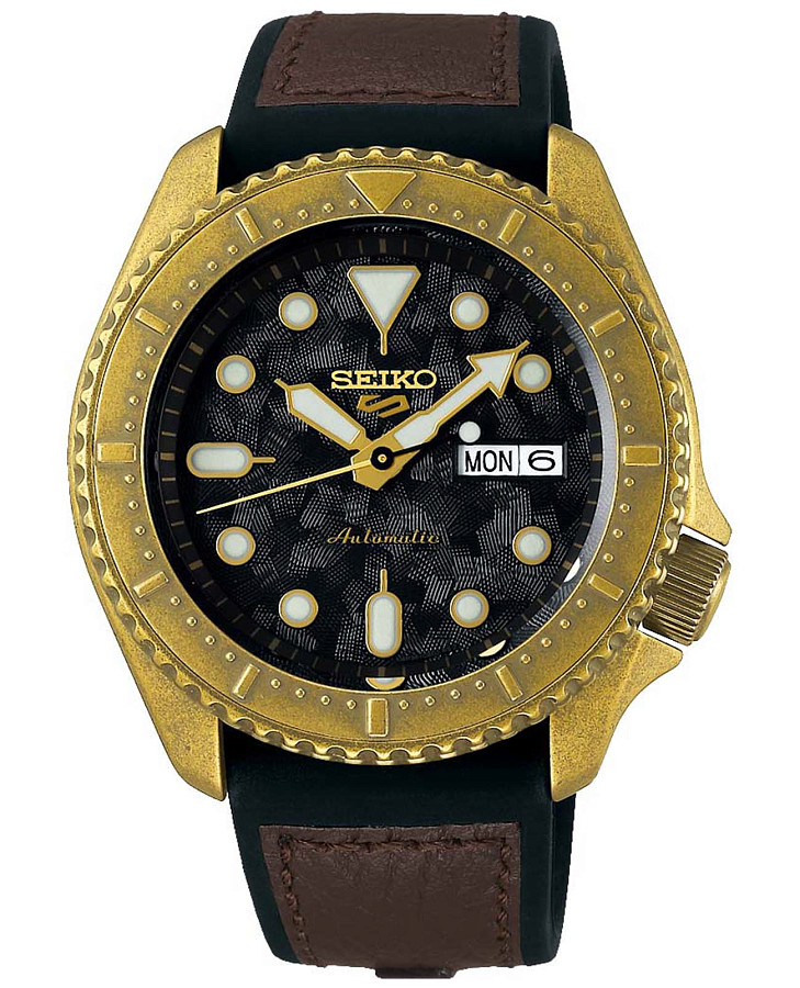 Часы Seiko 5 Sports SRPE80K1S — мужские, антрацитовый