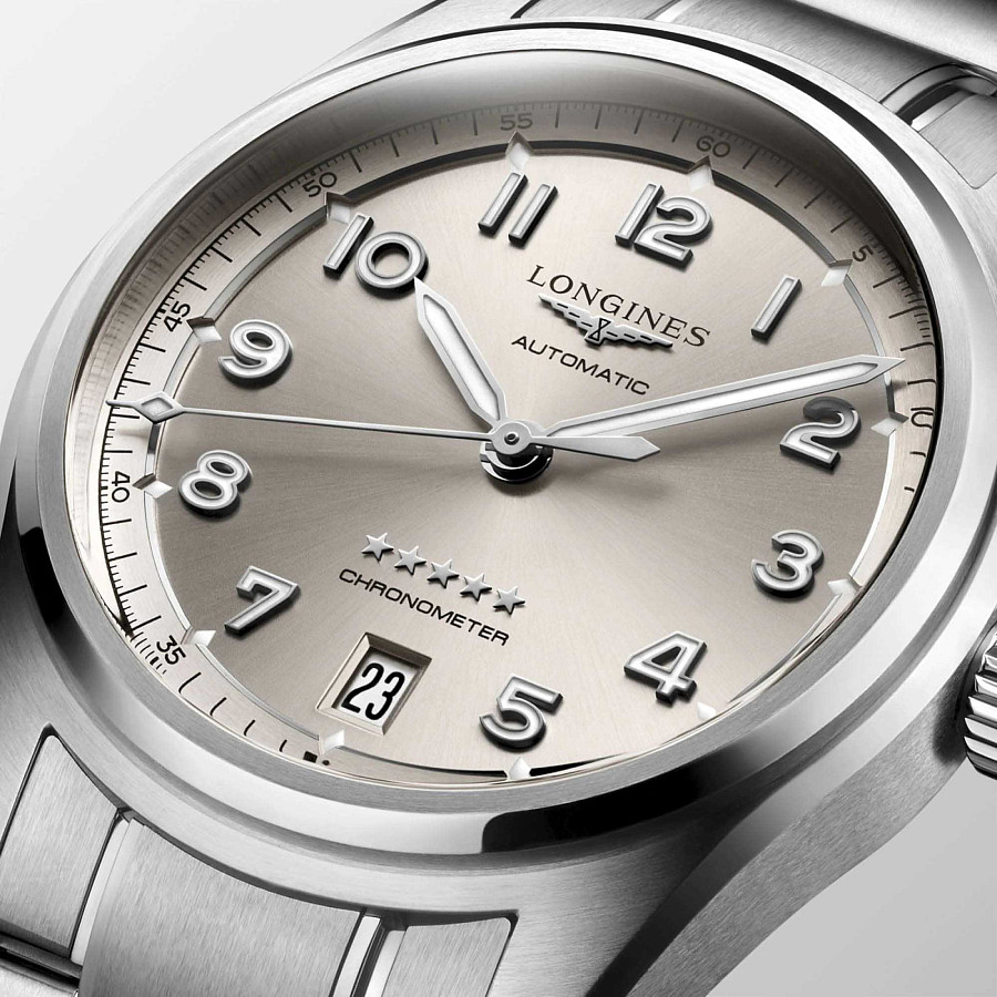 Часы Longines Spirit L3.410.4.63.6 — мужские, серебристый