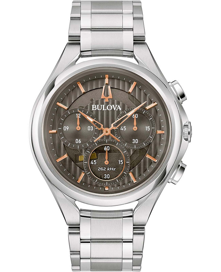 Часы Bulova CURV 96A298 — мужские, серый
