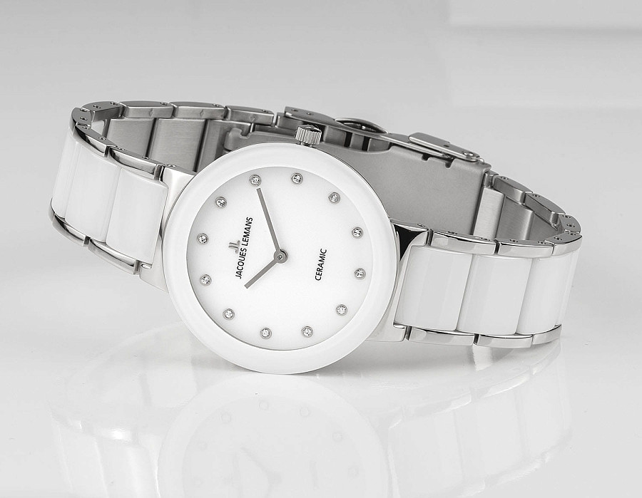 Часы Jacques Lemans High Tech Ceramic 42-7H — женские, белый