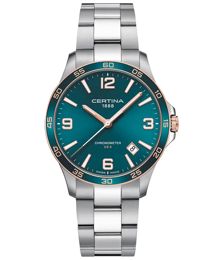 Часы Certina DS-8 C033.851.21.097.00 — мужские, зеленый