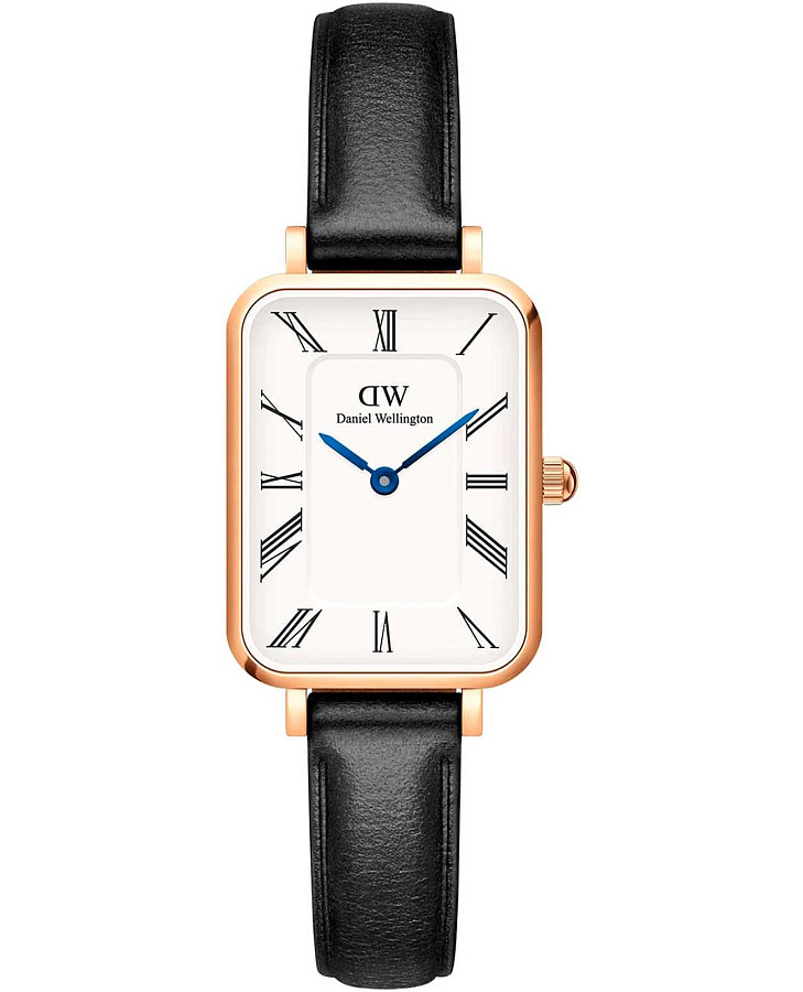 Часы Daniel Wellington Quadro Roman Numerals Sheffield Rose Gold DW00100689 — женские, белый