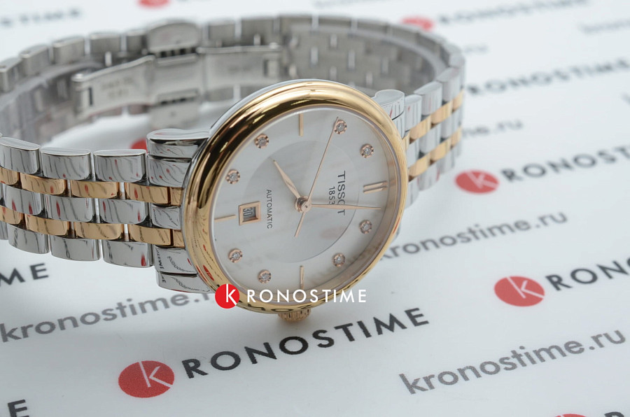 Часы Tissot Carson Automatic Lady T122.207.22.036.00 — женские, сталь c pvd покрытием