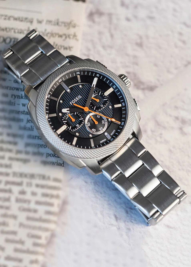 Часы Fossil Machine FS6095 — черный, кварцевые