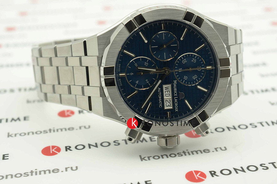 Часы Maurice Lacroix Aikon Automatic Chronograph AI6038-SS002-430-1 — нержавеющая сталь, мужские