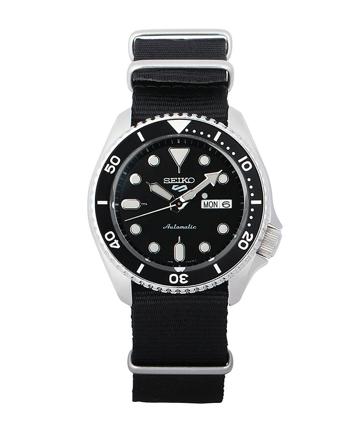 Часы Seiko 5 Sports SRPD55K3S — черный, сталь металл