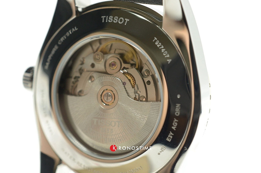 Часы Tissot Gentleman Powermatic 80 Silicium 18K Gold T927.407.46.061.01 — мужские, черный